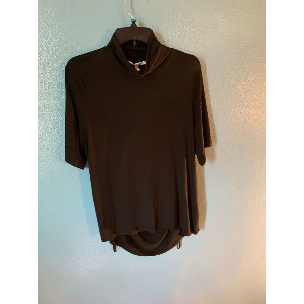 NWT Avec Les Filles Black Mock Neck and Open Back Top Size XL